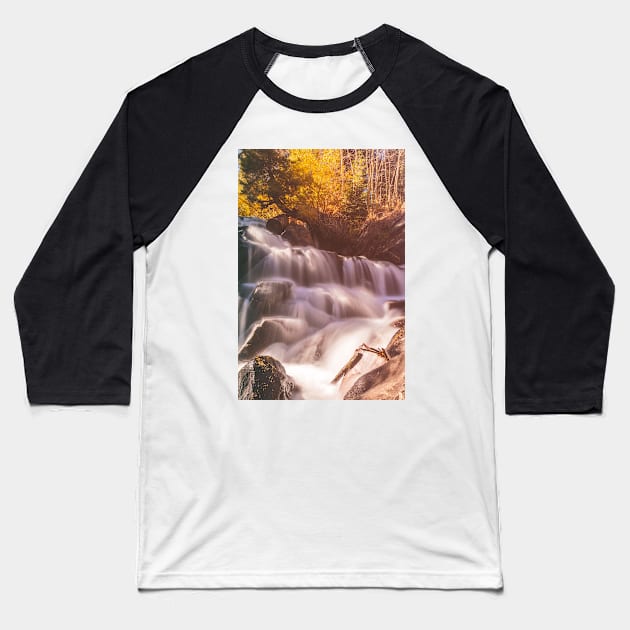 Lee Vining Falls Baseball T-Shirt by jvnimages